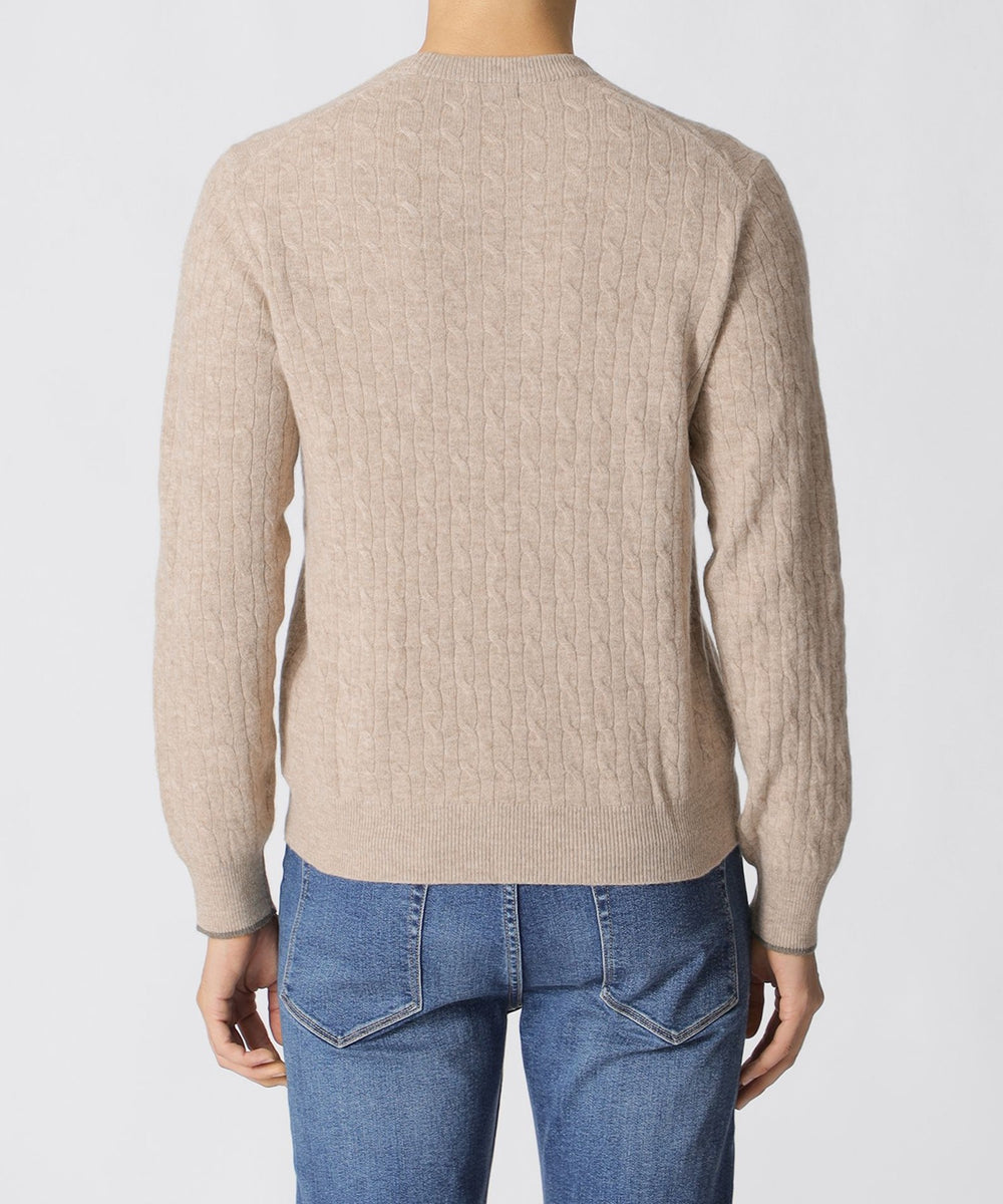 WEB・一部店舗限定】ミニケーブル柄クルーネックセーター(トップス