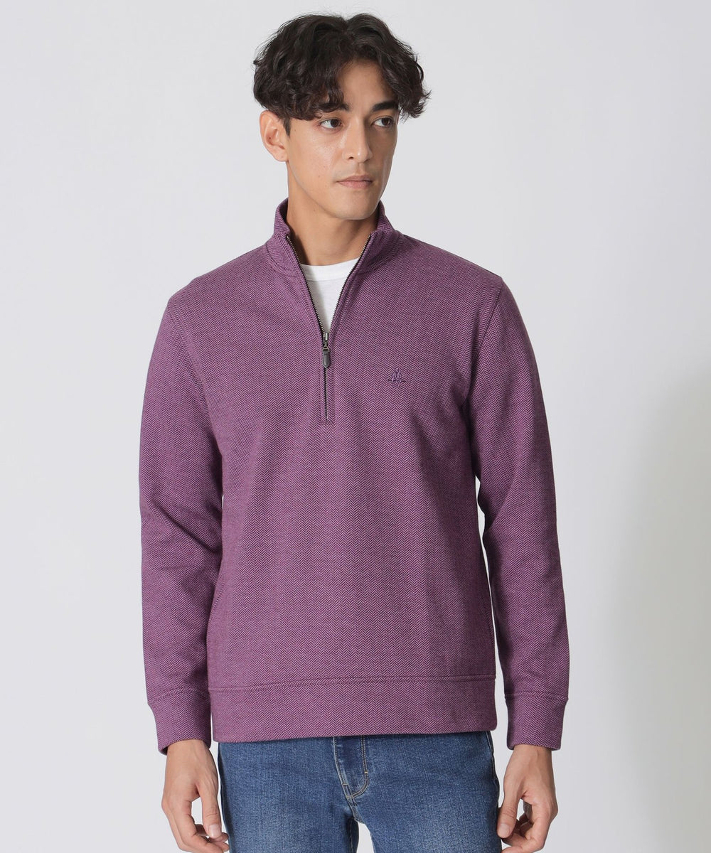 へリンボンダブルフェイスハーフジップ(トップス)｜Paul Stuart(ポール