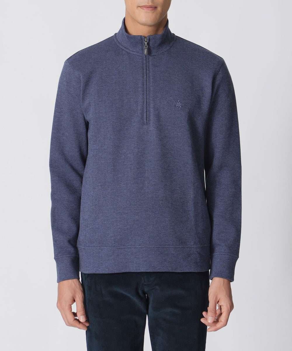 へリンボンダブルフェイスハーフジップ(トップス)｜Paul Stuart(ポール