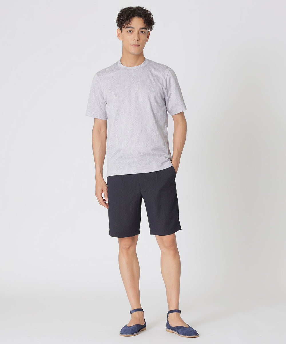 リーフ柄ジャカードTシャツ（半袖）(トップス)｜Paul Stuart(ポール