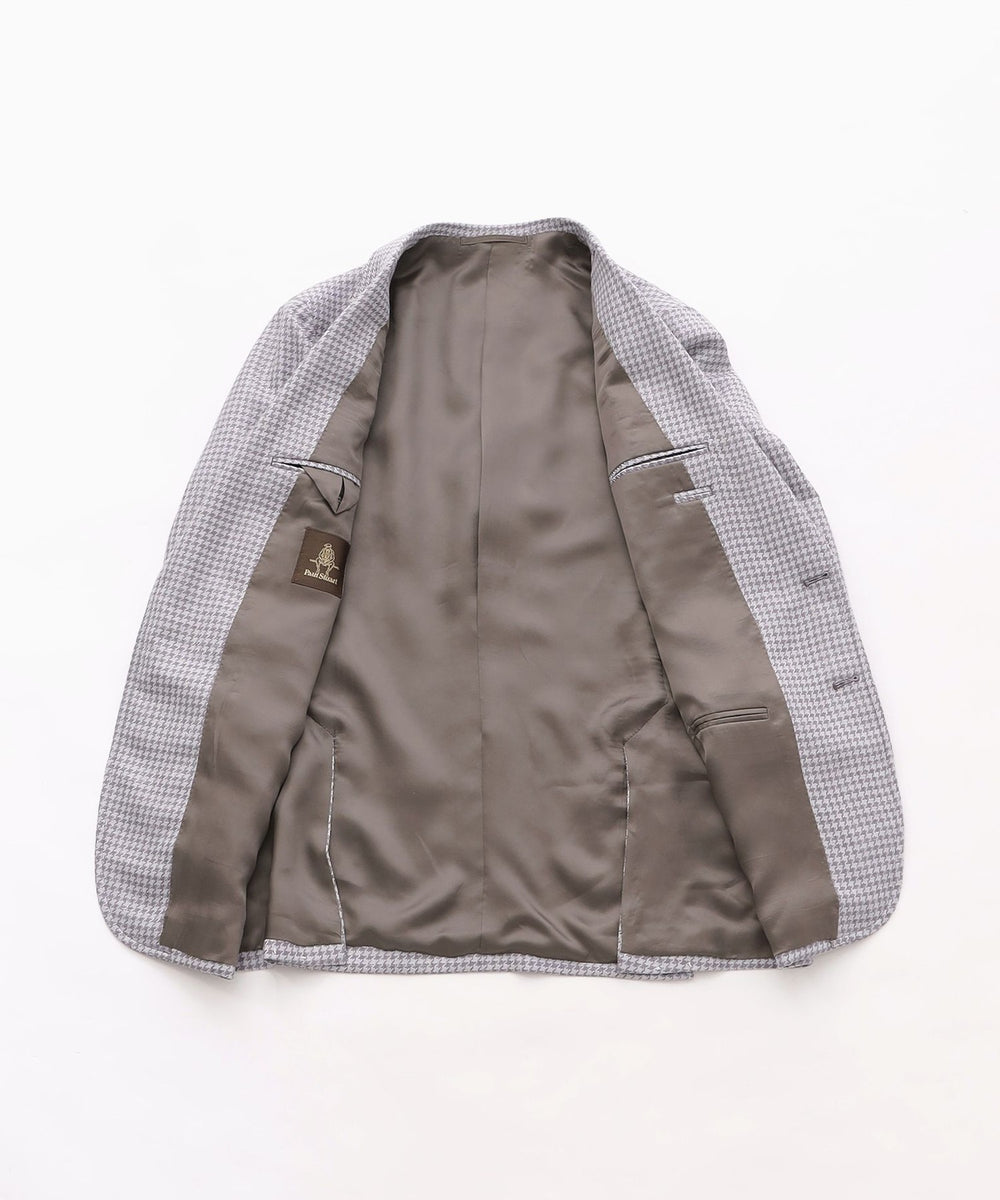 数量限定】「COLLECTION LINE」三者混ハウンドトゥース柄 ノッチド