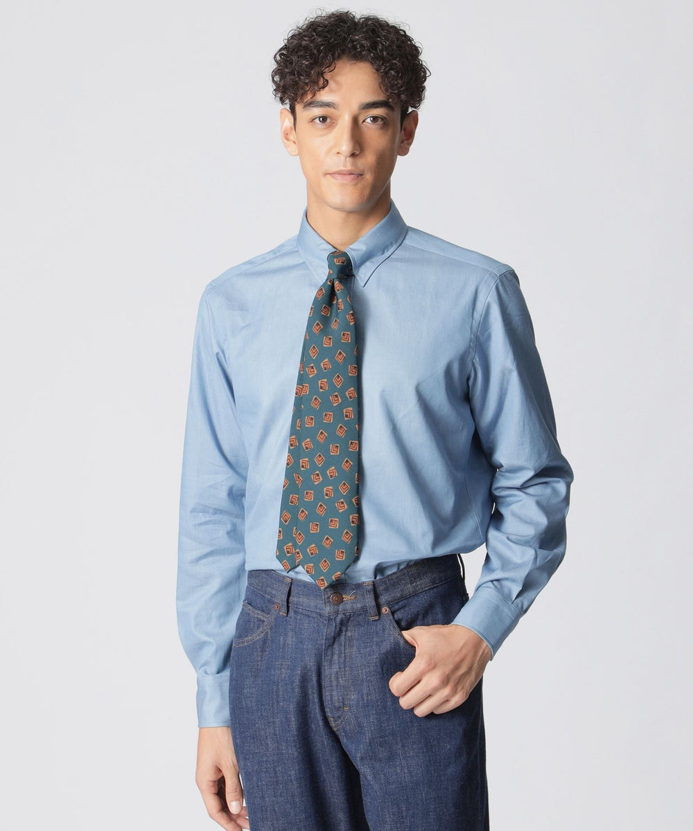 数量限定】「COLLECTION LINE」インディゴ染めデニム タブカラードレス