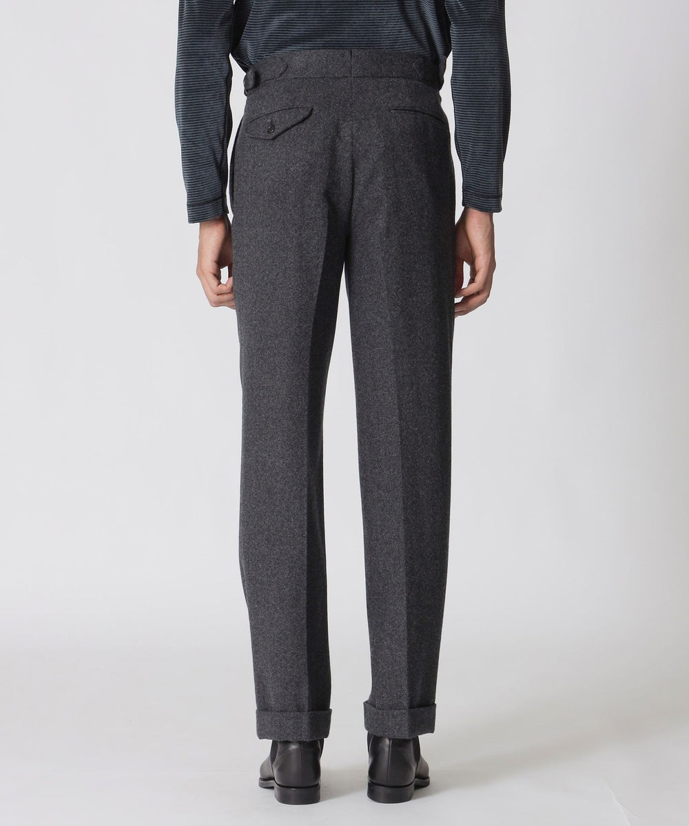 【タグ付】 Paul Stuart Collection Line トラウザース 数量限定】「COLLECTION LINE」2インプリーツフランネルトラウザーズ