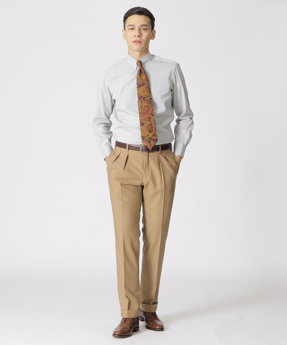 Collection Line」ウールブレンド ペイズリー柄プリントネクタイ(小物