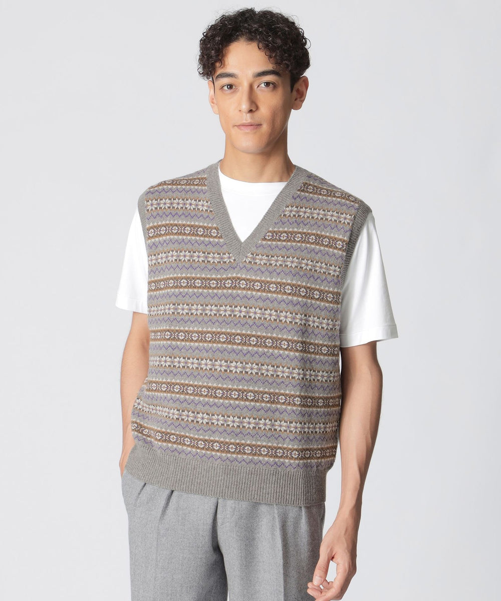 数量限定】【COLLECTION LINE】フェアアイルニットベスト(トップス