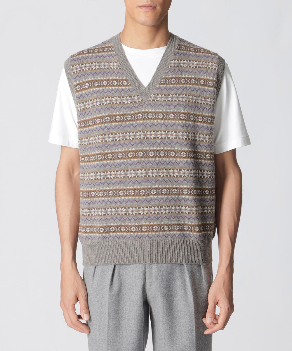 数量限定】【COLLECTION LINE】フェアアイルニットベスト(トップス