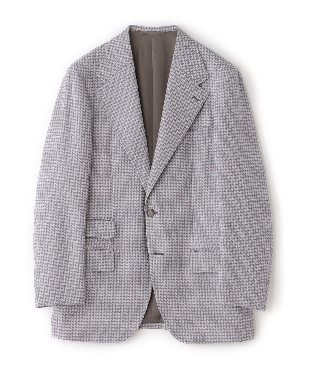 数量限定】「COLLECTION LINE」三者混ハウンドトゥース柄 ノッチド