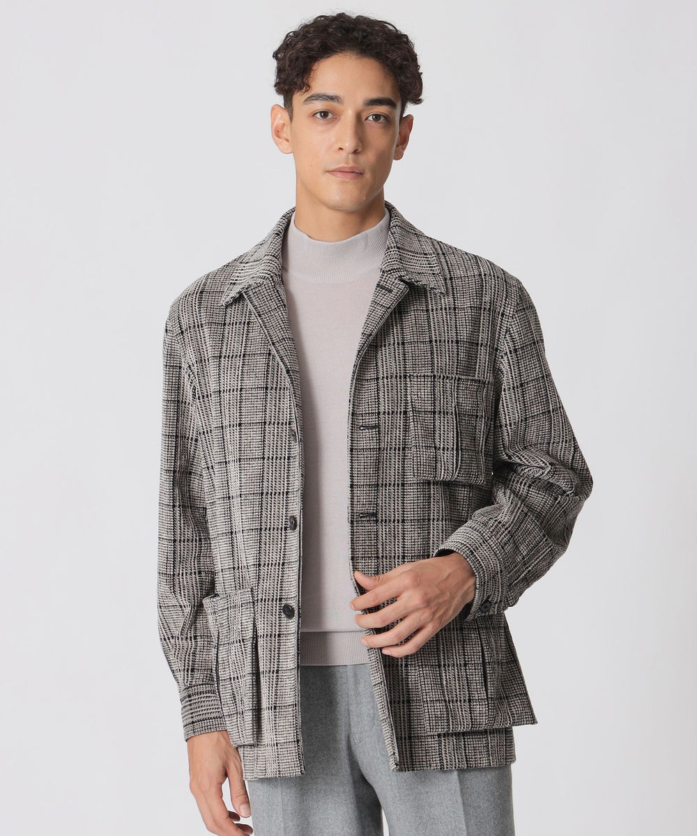 数量限定】「COLLECTION LINE」グレナカートチェック柄 コットンベロア