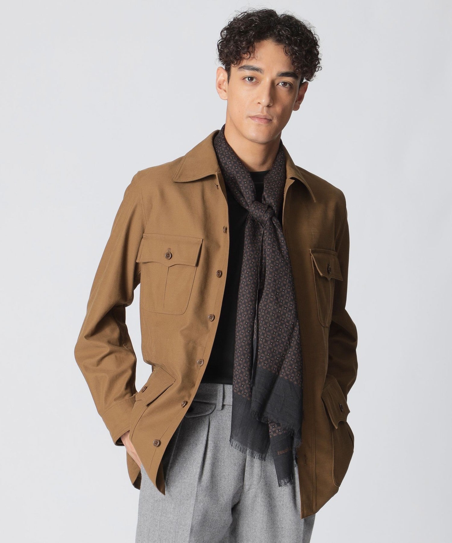 1145-J3F5861448__,48,モデル身長183cm 着用サイズ：48