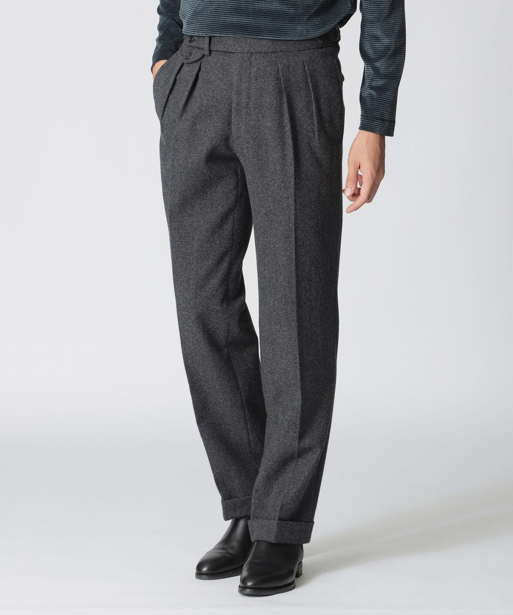 数量限定】「COLLECTION LINE」2インプリーツフランネルトラウザーズ