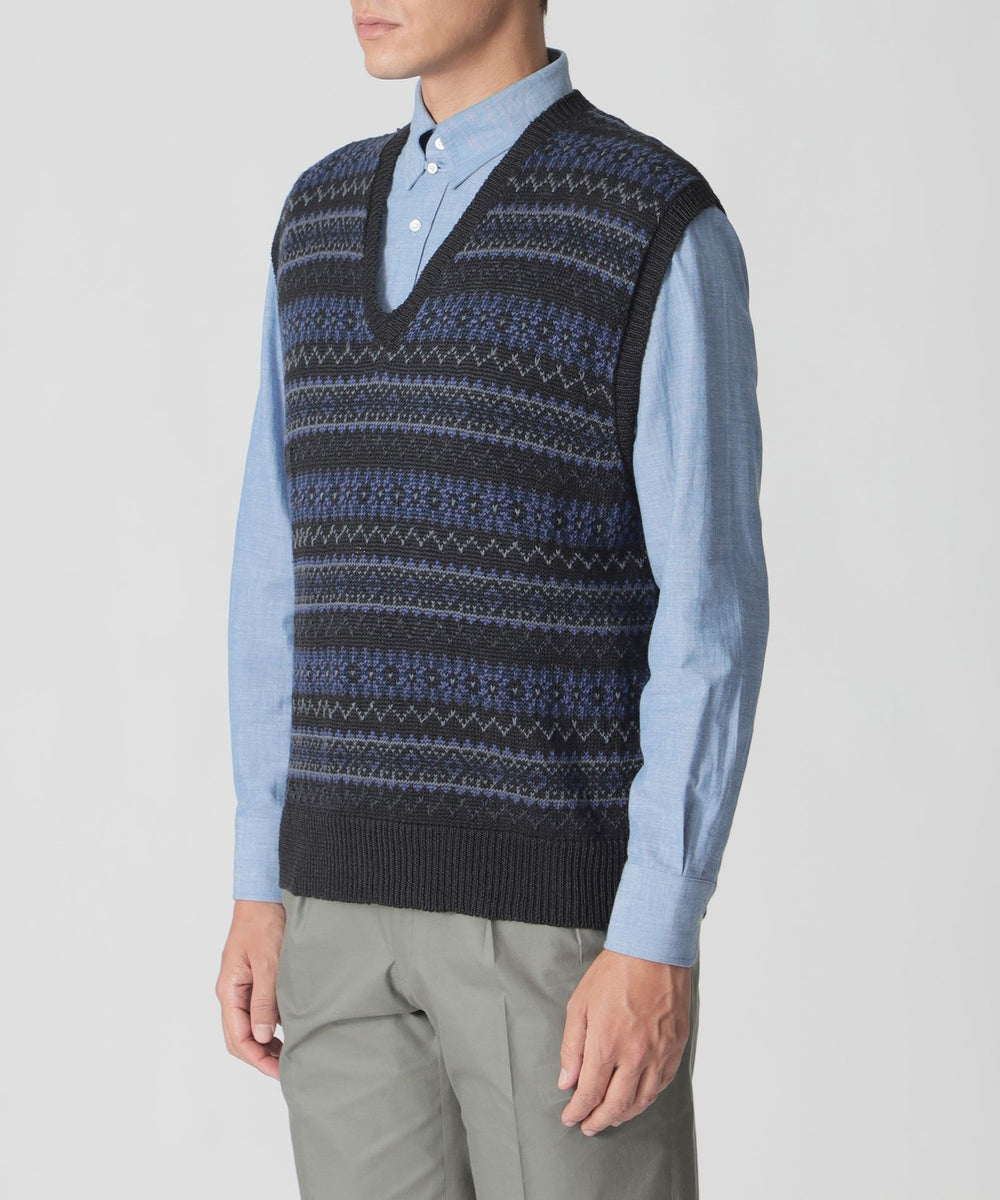 【限定セール】simpleproject ニットベスト PRANK PROJECT｜シアーチルデンニットベスト / Sheer Tilden