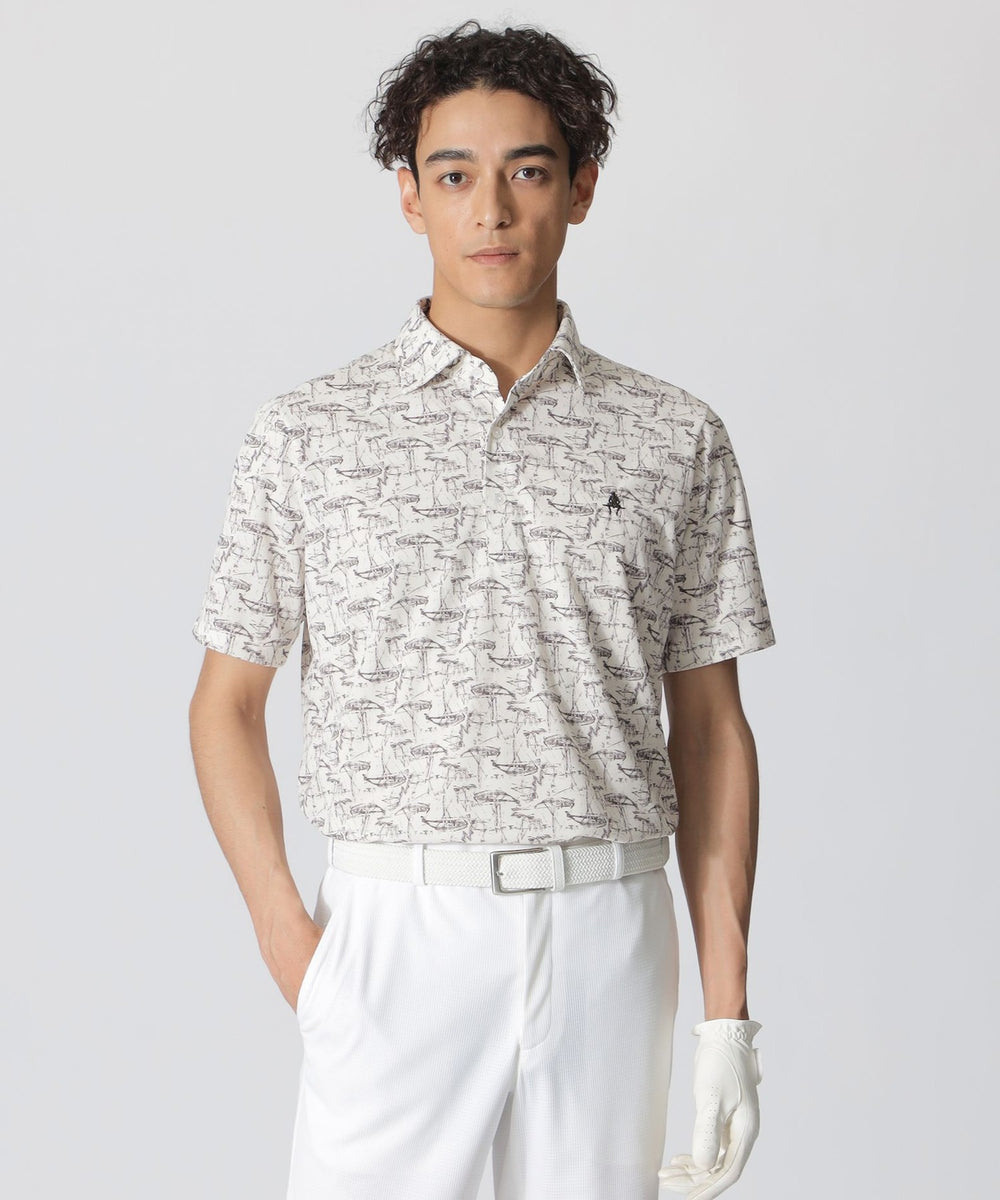 Paul Stuart GOLF 半袖　ポロシャツ 吸水速乾】ヨットプリントポロシャツ（GOLF）(トップス)｜Paul