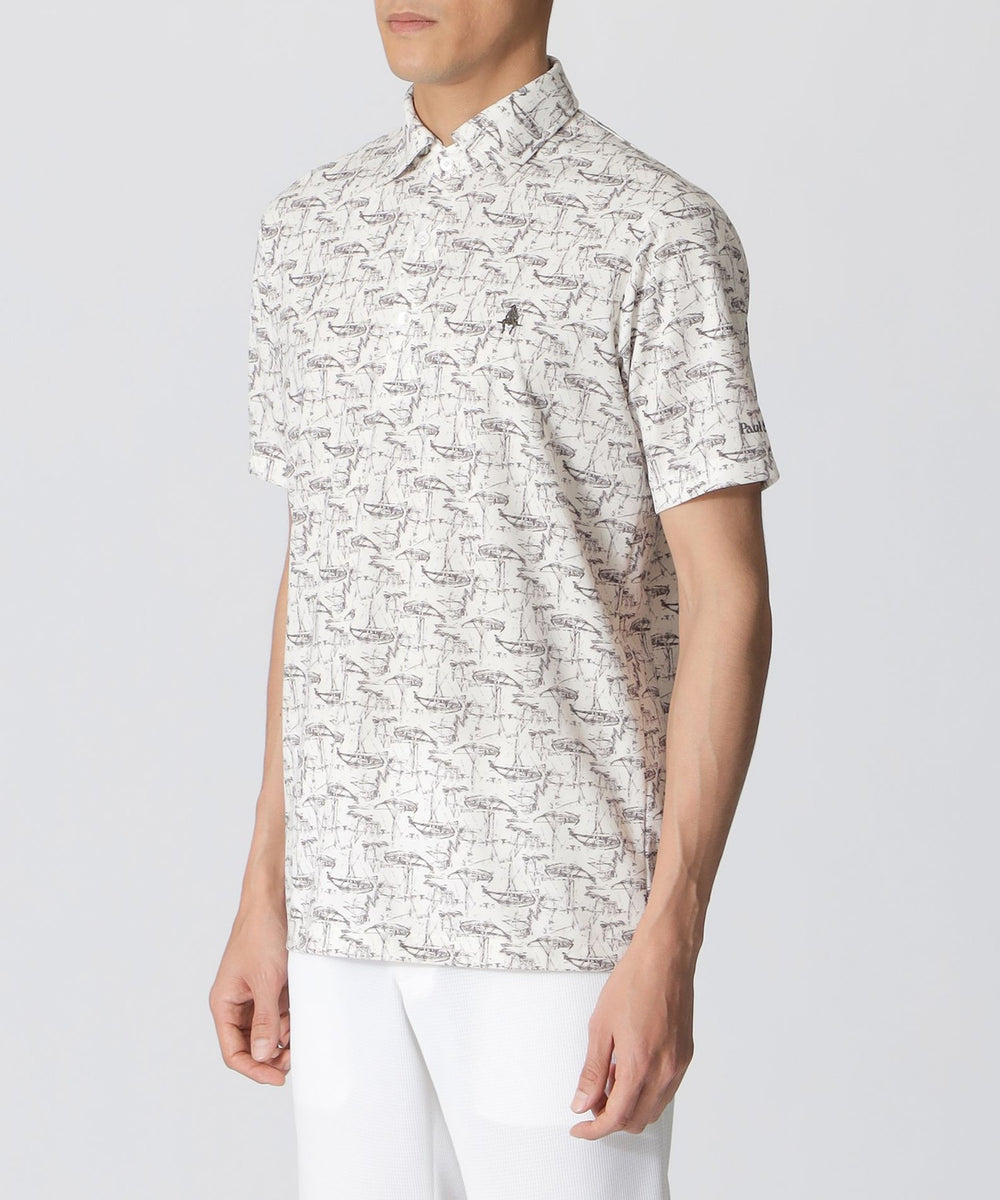 吸水速乾】ヨットプリントポロシャツ（GOLF）(トップス)｜Paul Stuart