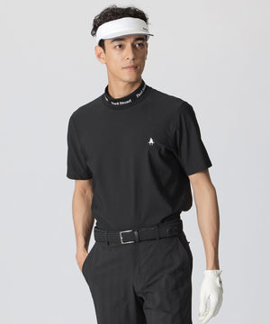 新品★Paul Stuart ゴルフ　モックネック半袖Tシャツ ブラック　L GOLF Men's/吸水速乾/UVカット】半袖モックネックTシャツ（GOLF