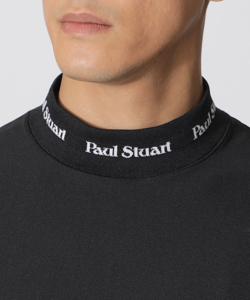 新品★Paul Stuart ゴルフ　モックネック半袖Tシャツ ブラック　L GOLF Men's/吸水速乾/UVカット】半袖モックネックTシャツ（GOLF