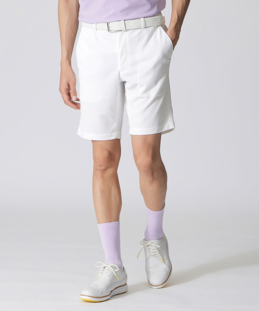 GOLF Men's/吸水速乾/UVカット】メッシュジャージーゴルフショート