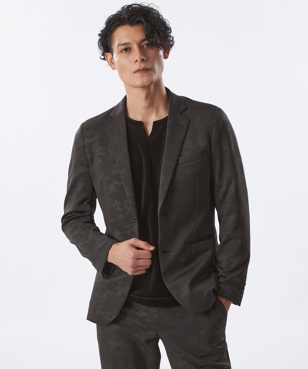 EPOCA UOMO エポカ ウォモ 新品 カモフラ柄 迷彩 総柄 エンボス加工 パイル スウェット スラックス イージーパンツ M ▲015▼a0629_18