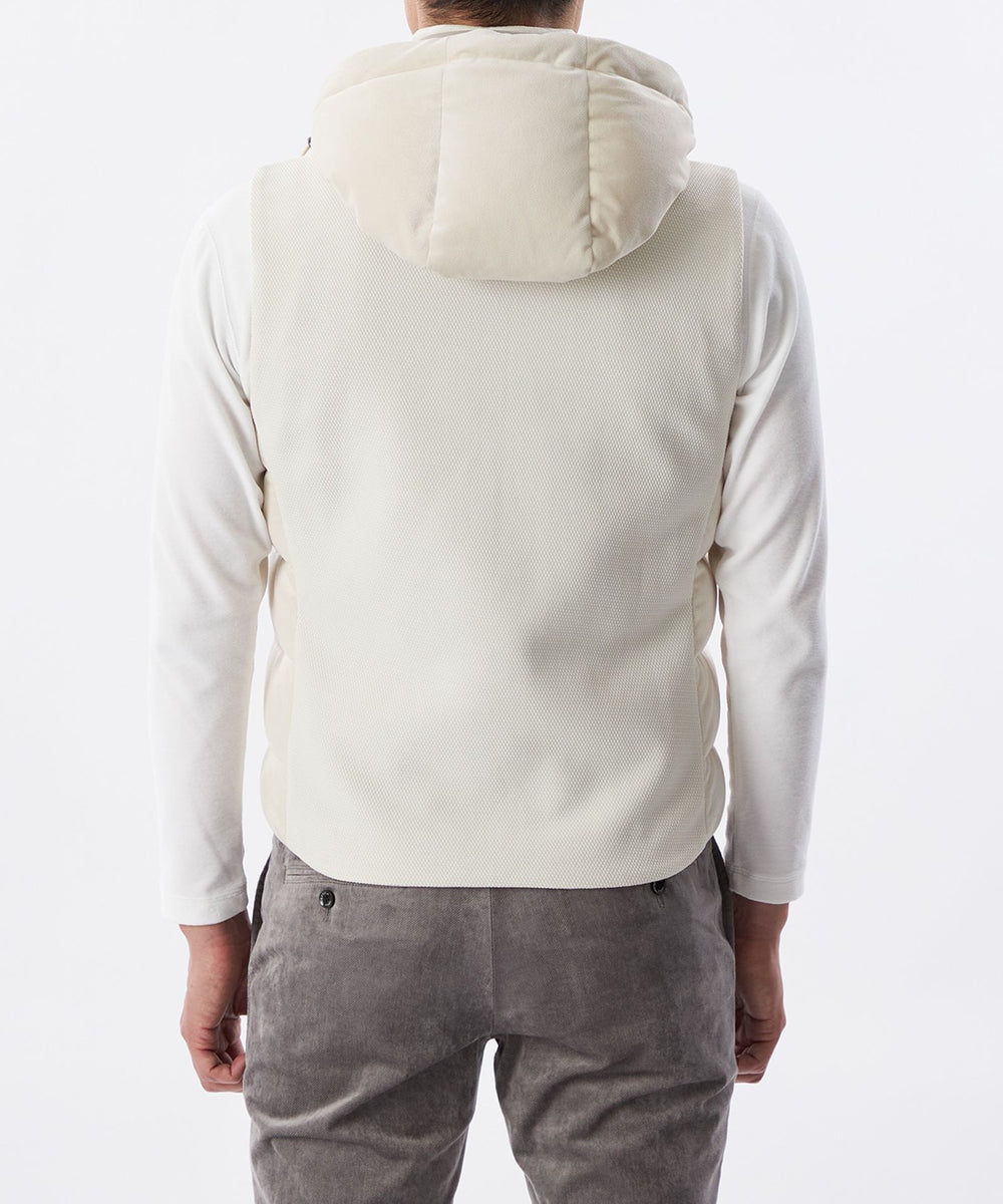 Safari11月号掲載＊ベロアツイルジャージーダウンベスト