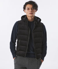 Safari11月号掲載＊ベロアツイルジャージーダウンベスト(ブルゾン