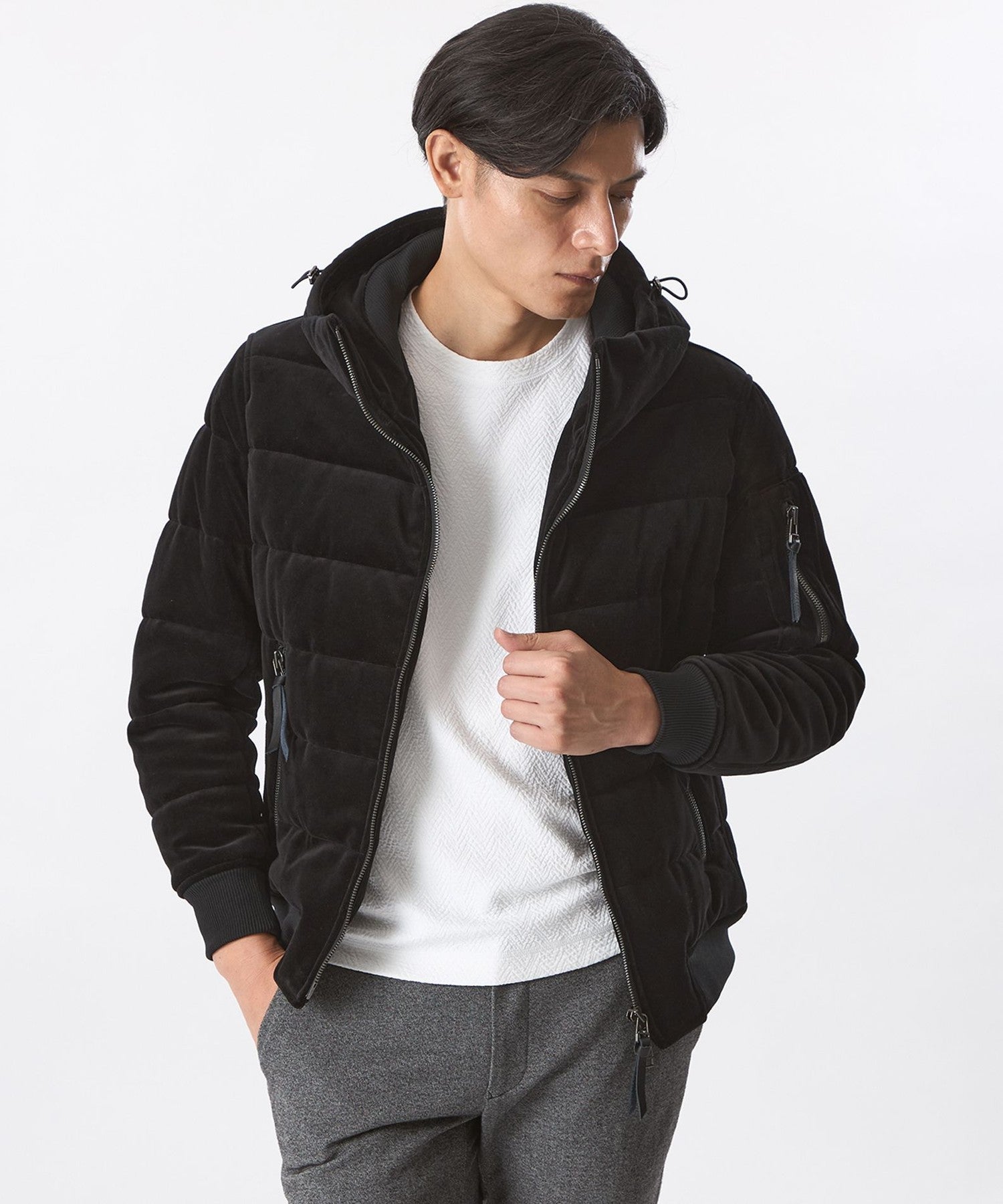 1154-M1F7767209__,09,モデル身長185cm 着用サイズ：48