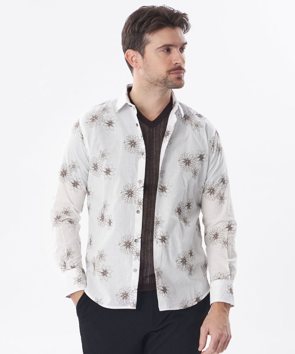 花柄刺しゅうシャツ(トップス)｜EPOCA UOMO(エポカ ウォモ)の