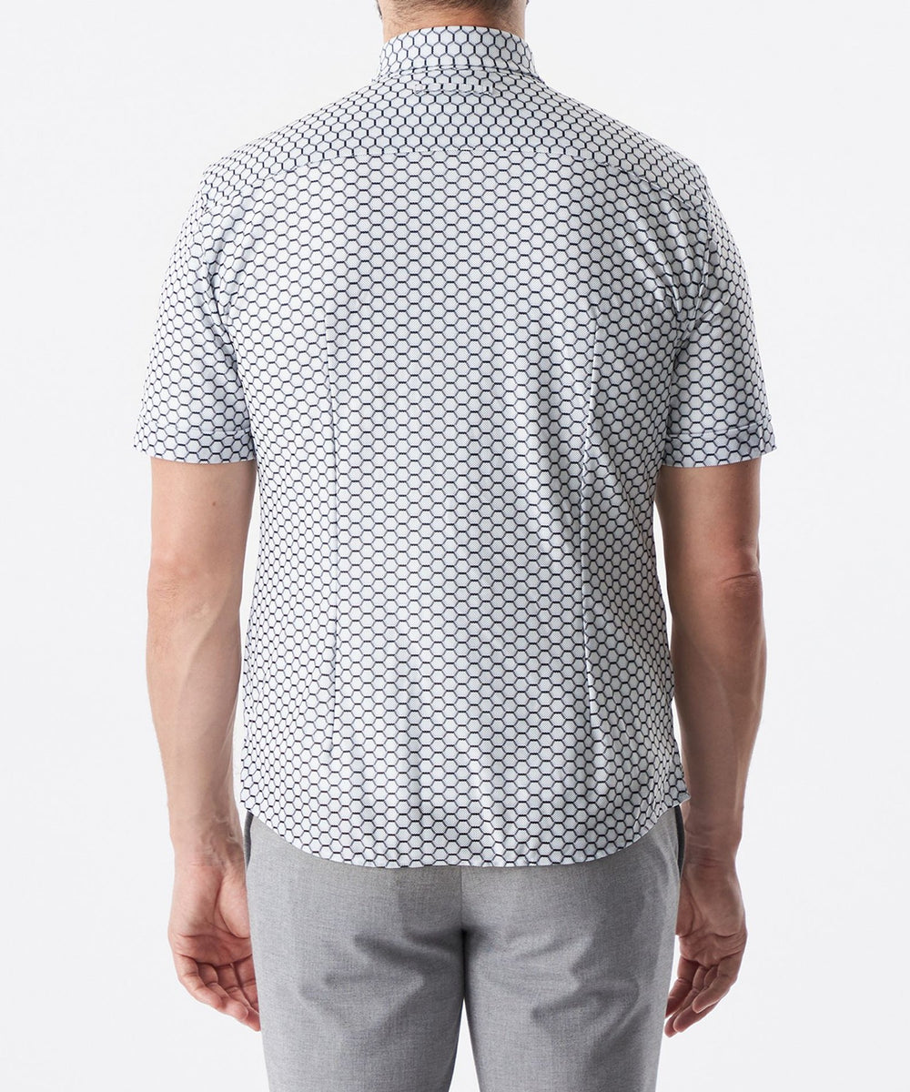 ジオメトリックプリントメッシュシャツ(トップス)｜EPOCA UOMO