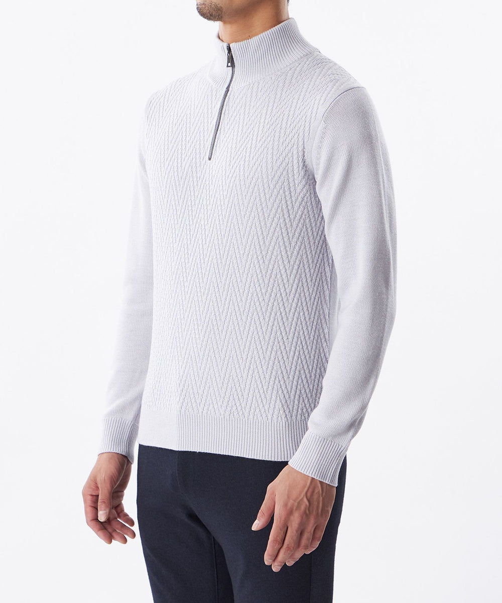 WEB&一部店舗限定】ハーフジップニット(トップス)｜EPOCA UOMO(エポカ