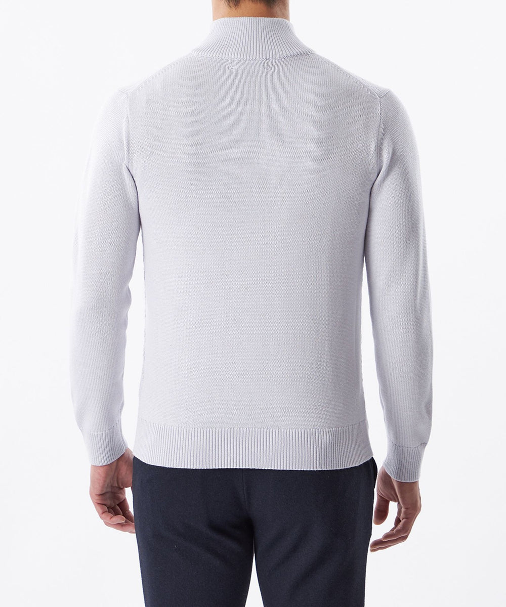 STONE  ホワイト フルジップ ニット M セール】 ジップニットブルゾン （ニット・セーター）｜EPOCA