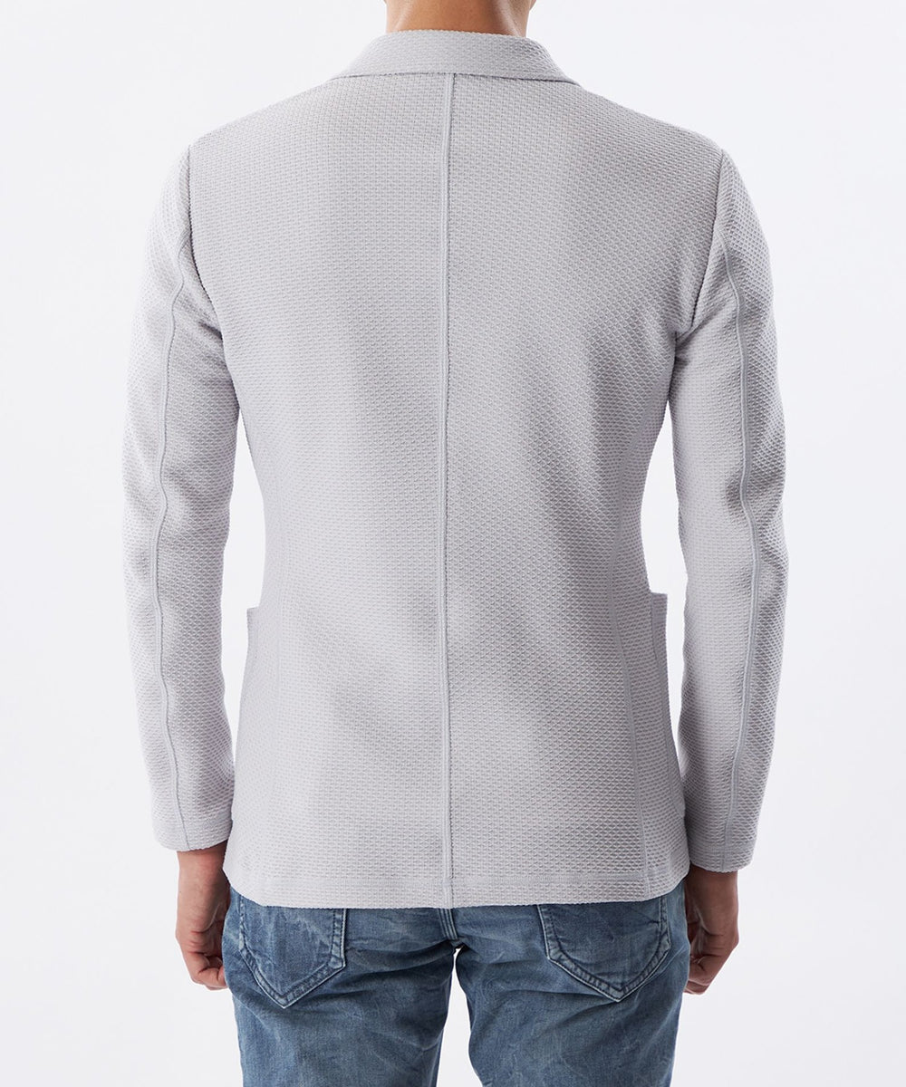 エポカ ウモ ポリエステルライトニットジャケット　48 グレー Safari Lounge別注】ポリエステルライトニットジャケット(ジャケット