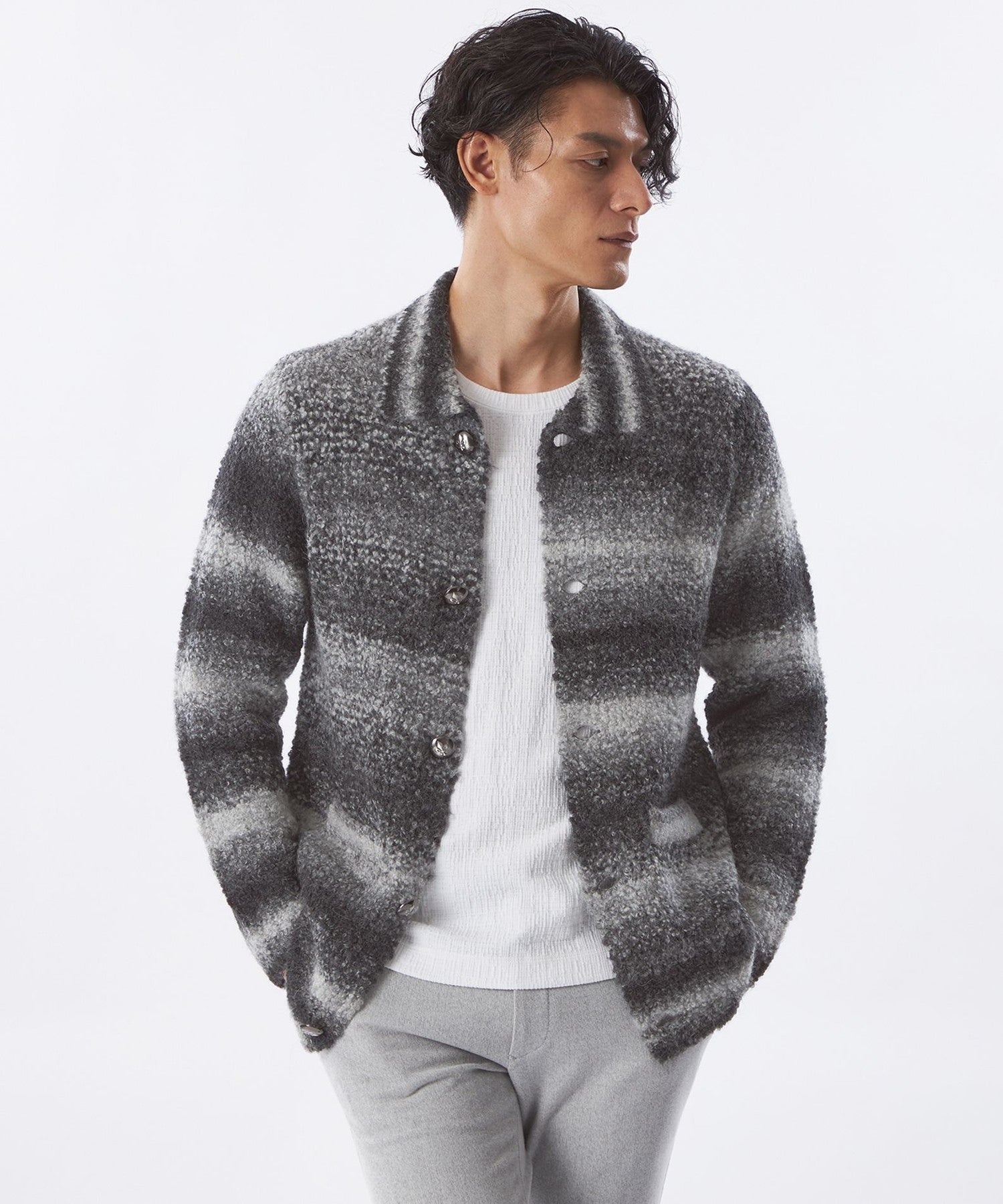 1154-M1N3669009__,09,モデル身長185cm 着用サイズ：48