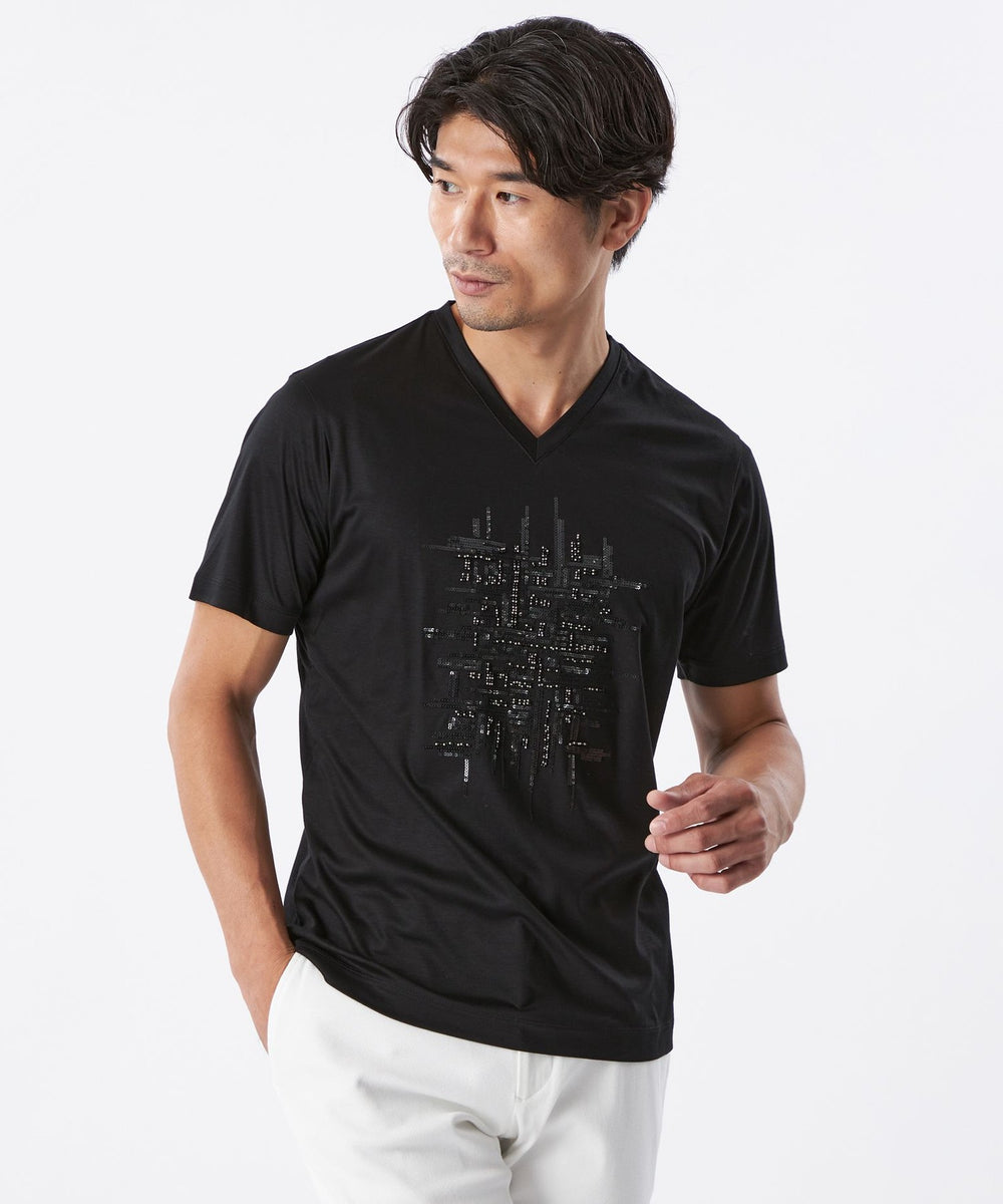 スパンコールランダムラインカットソー(トップス)｜EPOCA UOMO(エポカ
