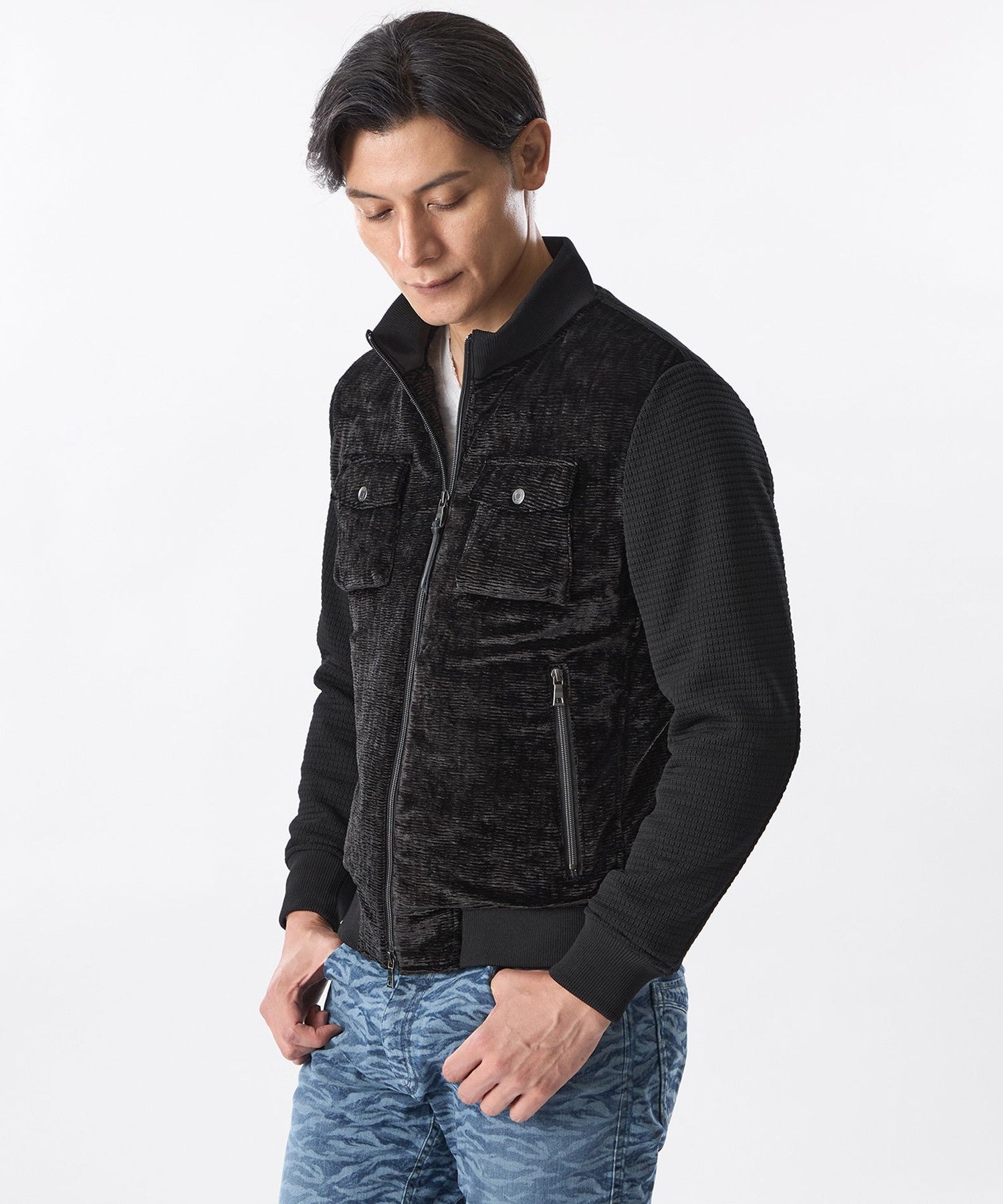 1154-M1P6069709__,09,モデル身長185cm 着用サイズ：48