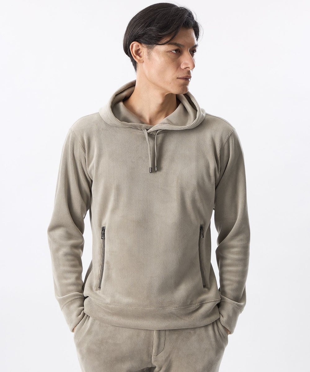 セットアップ対応】ストライプフリースパーカ(トップス)｜EPOCA UOMO