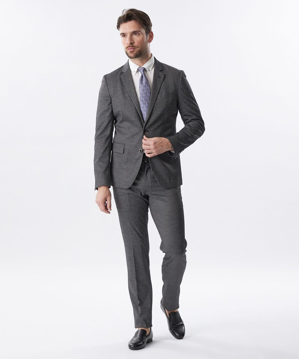 セットアップ対応】ヘリンボーンジャージースラックス(パンツ)｜EPOCA