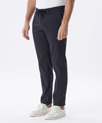 【新品タグ付】EPOCA UOMO　パンツ　52　ネイビー系　総柄　日本製 セットアップ対応】フローワッシャードローコードパンツ(パンツ