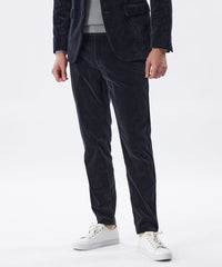 【新品タグ付】EPOCA UOMO　パンツ　52　ネイビー系　総柄　日本製 セットアップ対応】細コーデュロイパンツ(パンツ)｜EPOCA UOMO(エポカ