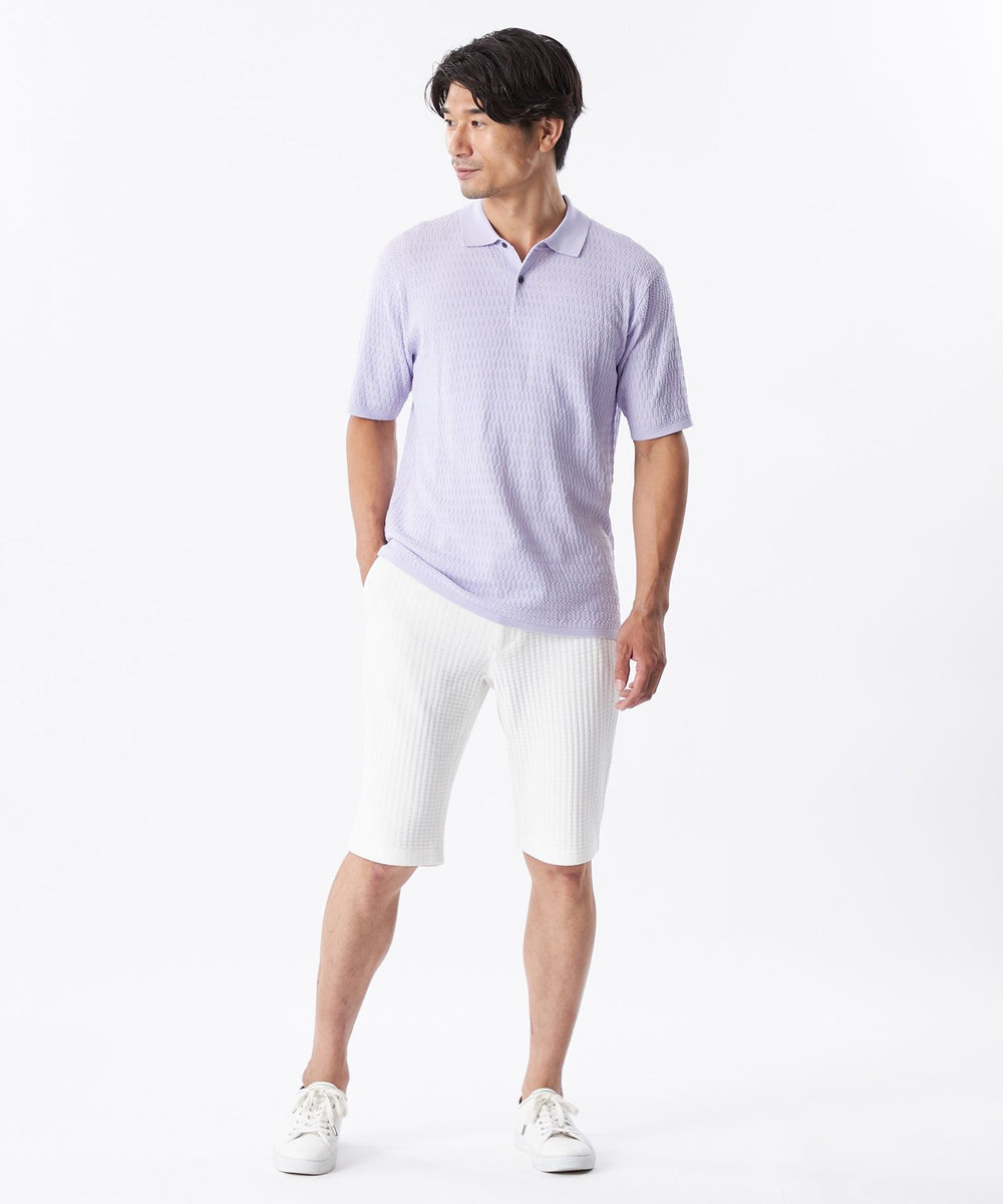 EPOCA UOMO エポカ　ハーフパンツ　 サイズ50 ホワイト　美品 アセテートニットショートパンツ(パンツ)｜EPOCA UOMO(エポカ ウォモ