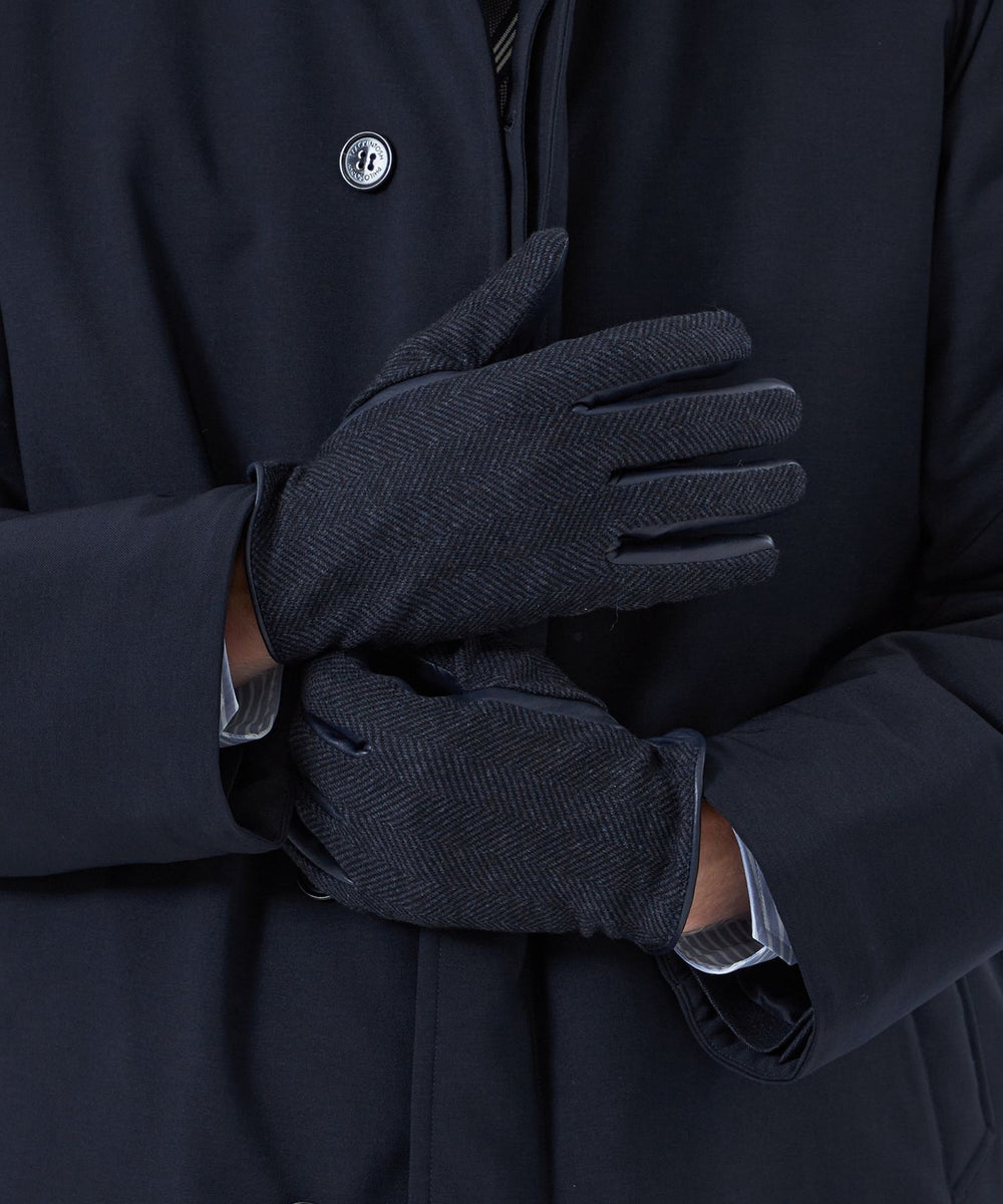 EMMETEX ヘリンボーン×レザー スマホグローブ(グローブ)｜MACKINTOSH