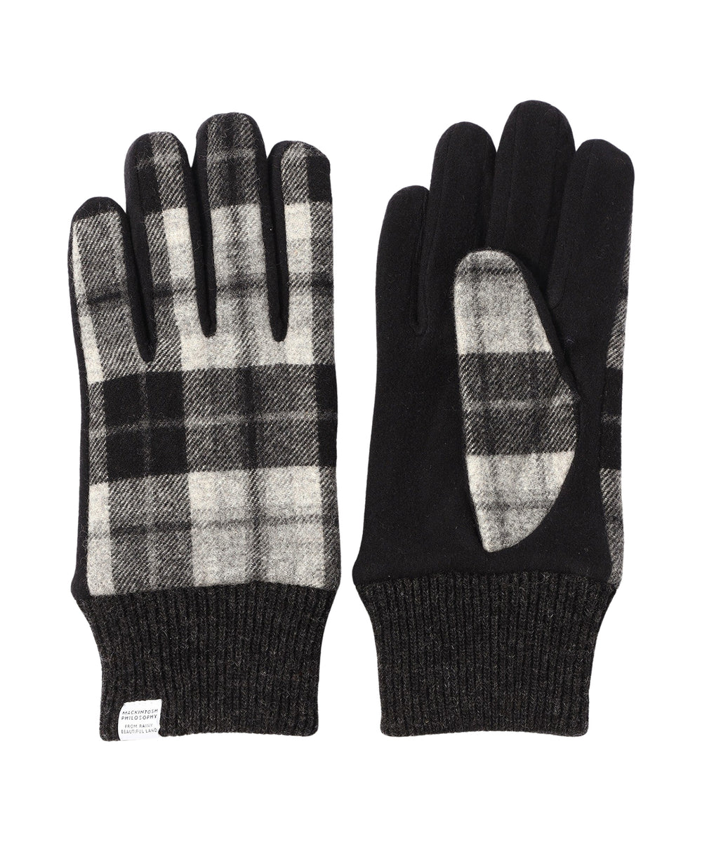 Mackintosh マッキントッシュ 新品！チェック柄カシミヤ鹿革手袋グローブ ハウスチェック グローブ(グローブ)｜MACKINTOSH PHILOSOPHY