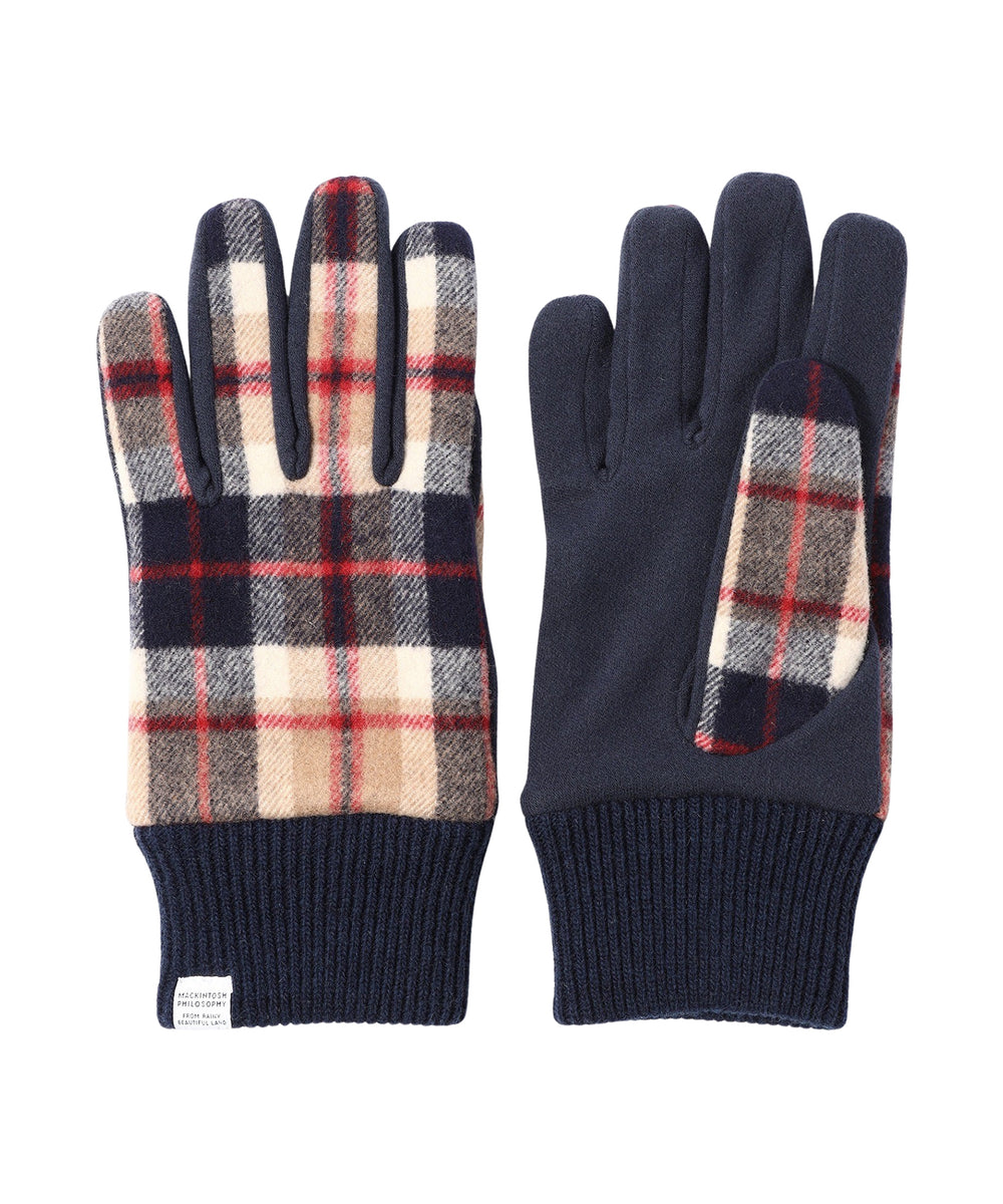 Mackintosh マッキントッシュ 新品！チェック柄カシミヤ鹿革手袋グローブ ハウスチェック グローブ(グローブ)｜MACKINTOSH PHILOSOPHY