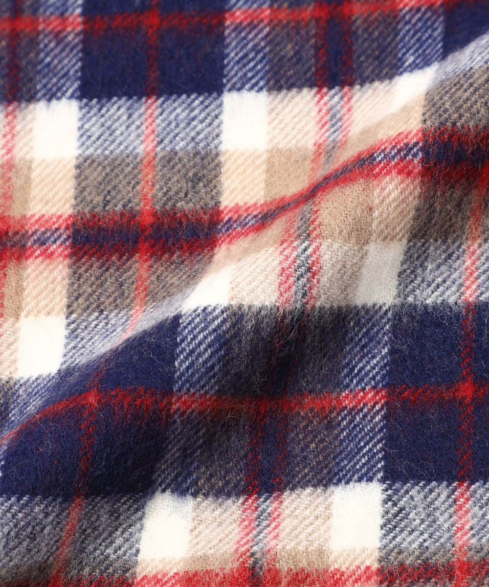 最終値下完売未使用タグ付Buckingham Bear チェックカシミ混マフラー バッキンガムベア ウォッシャブルウールカシミヤ チェックマフラー