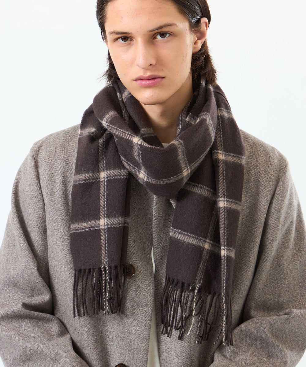 ウォッシャブルカシミヤ ブリティッシュチェックマフラー(マフラー