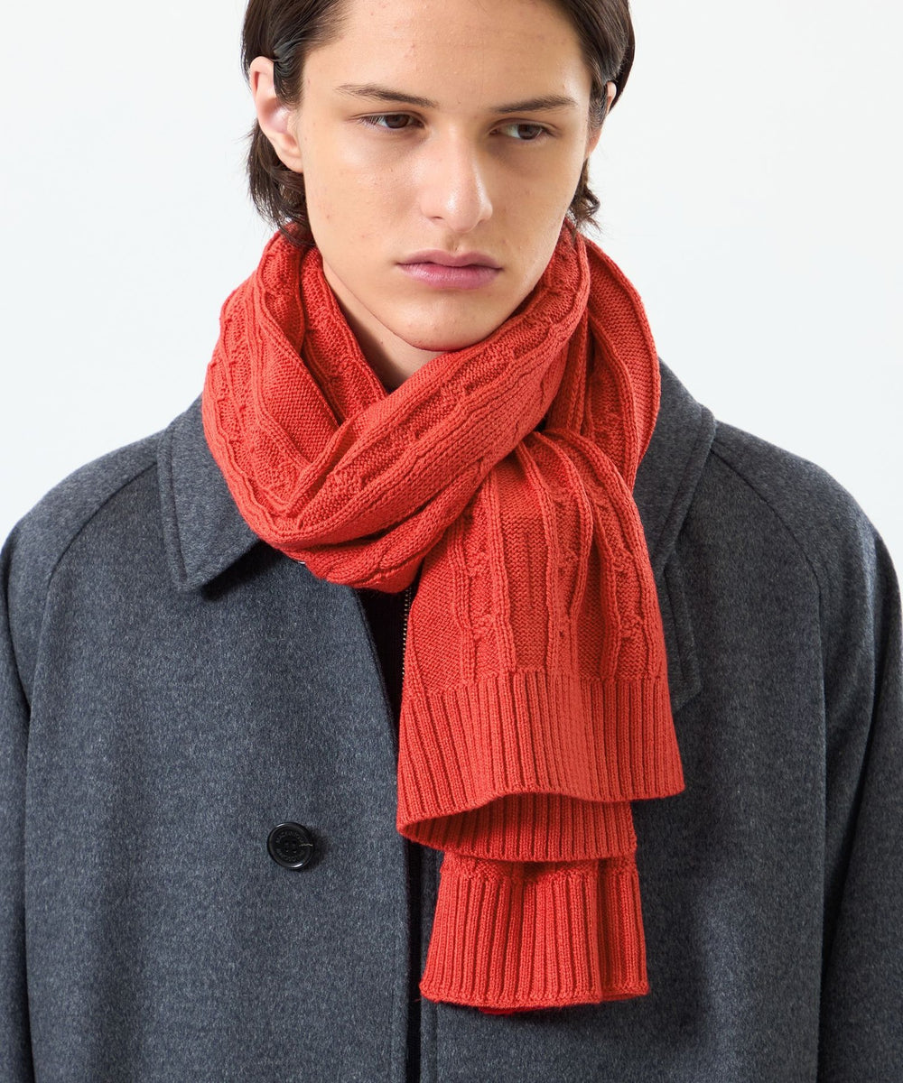 新品★マッキントッシュフィロソフィー★バッキンガムベアラクーンニットマフラー★紺 MACKINTOSH PHILOSOPHY（ﾏｯｷﾝﾄｯｼｭ ﾌｨﾛｿﾌｨｰ）の「ラクーンウールニット