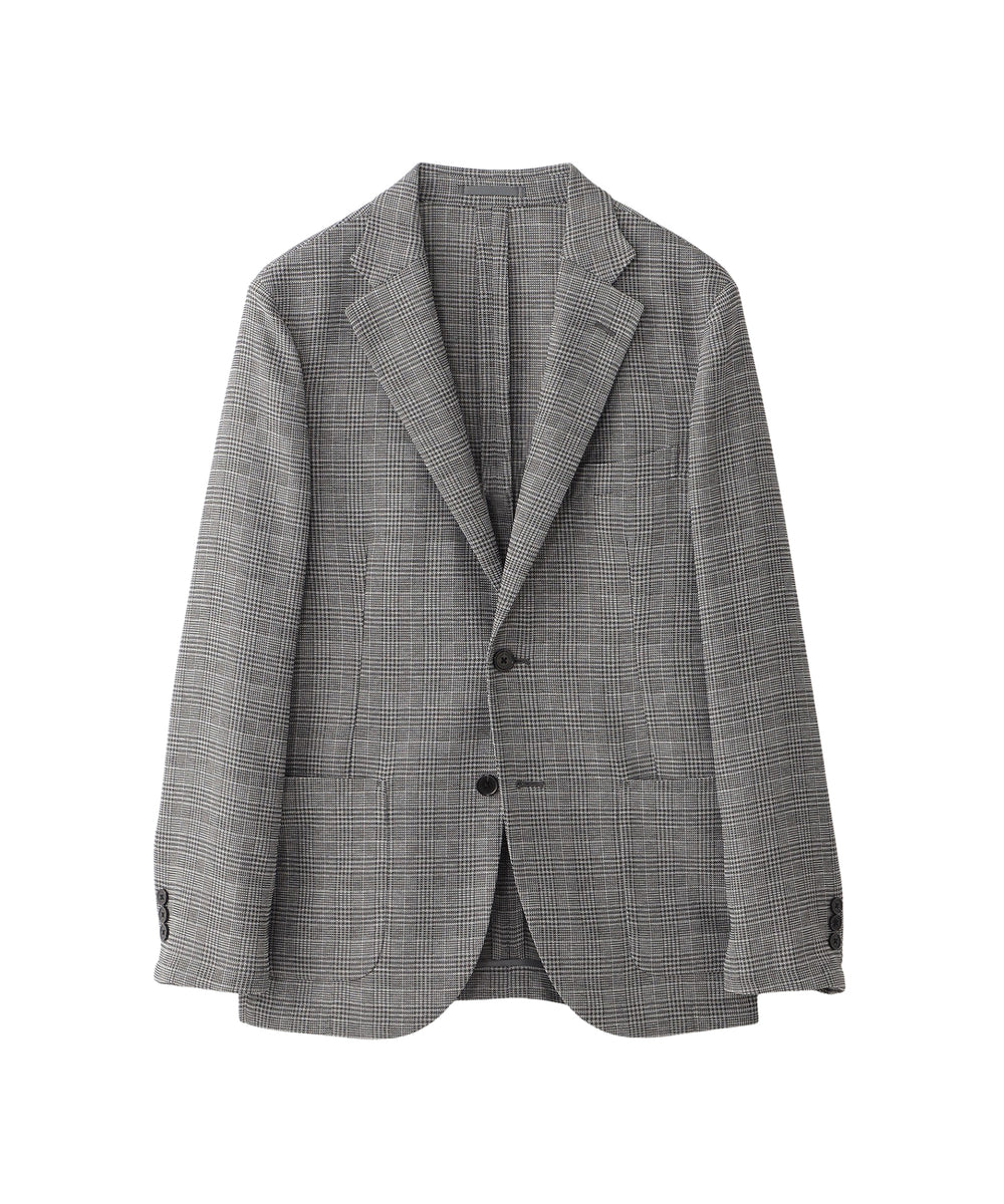 テーラードジャージージャケット グレンチェックカラミ(ジャケット