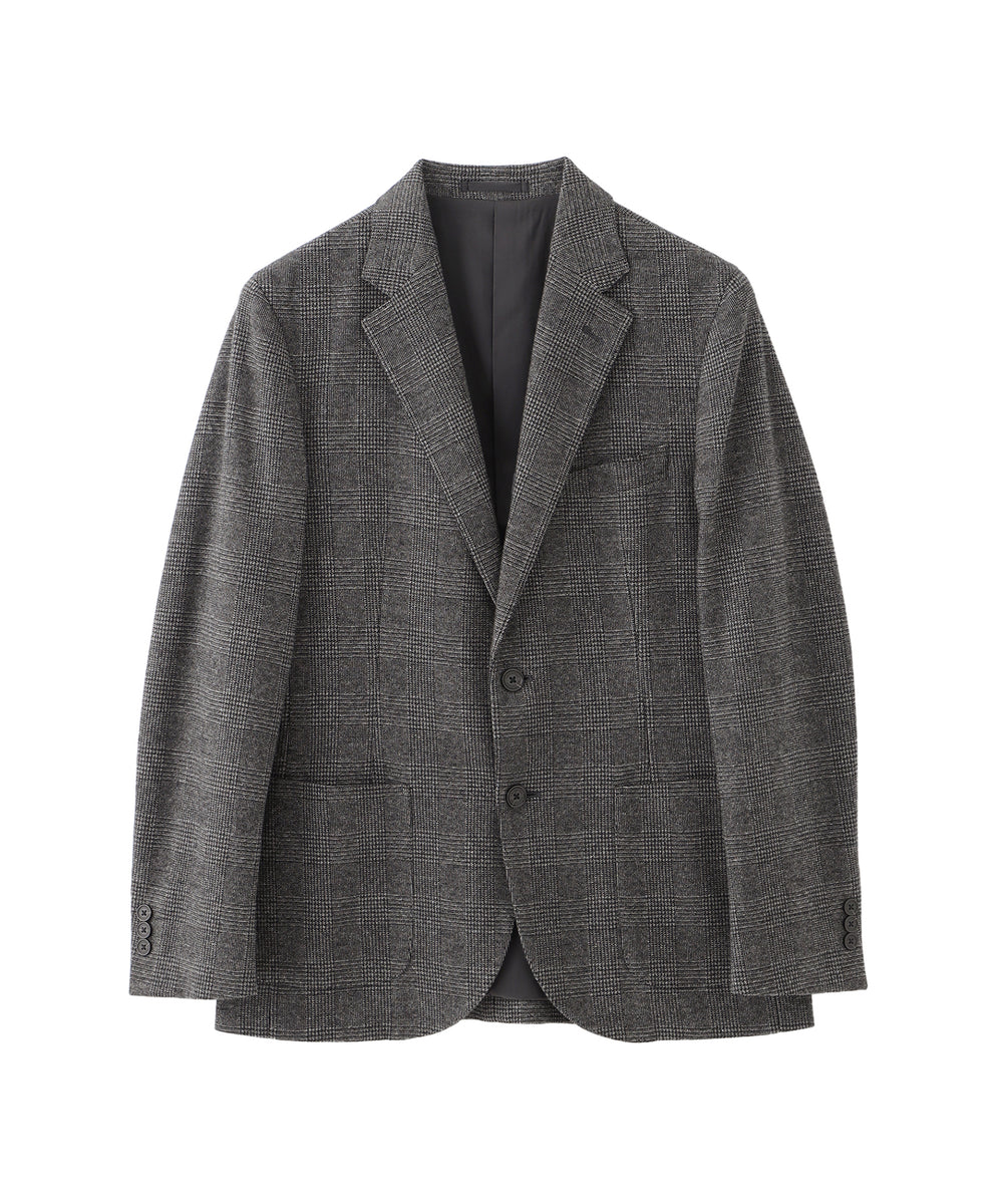 テーラードジャージー ジャケット グレンチェック/千鳥