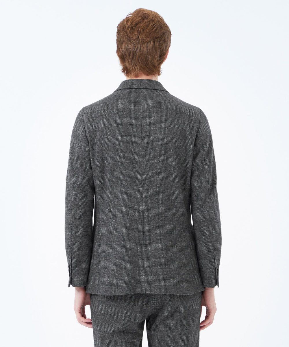テーラードジャージー ジャケット グレンチェック/千鳥