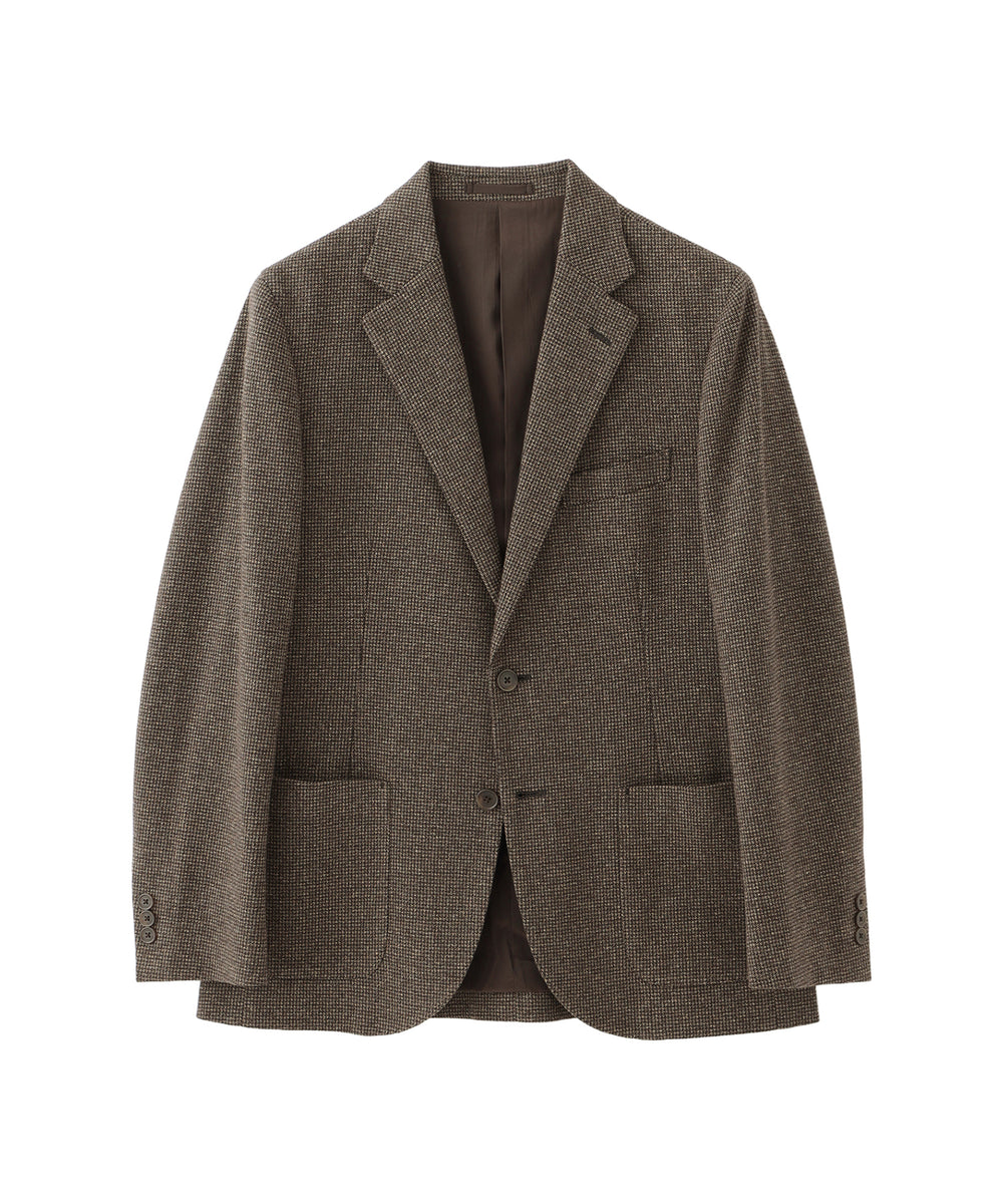 テーラードジャージー ジャケット グレンチェック/千鳥