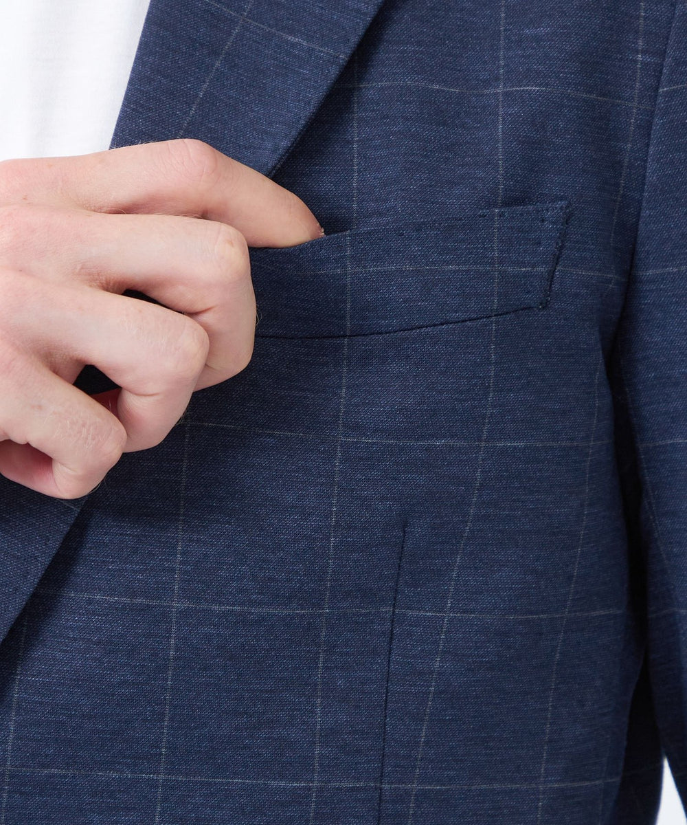 テーラードジャージー ジャケット ウインドペンプリント