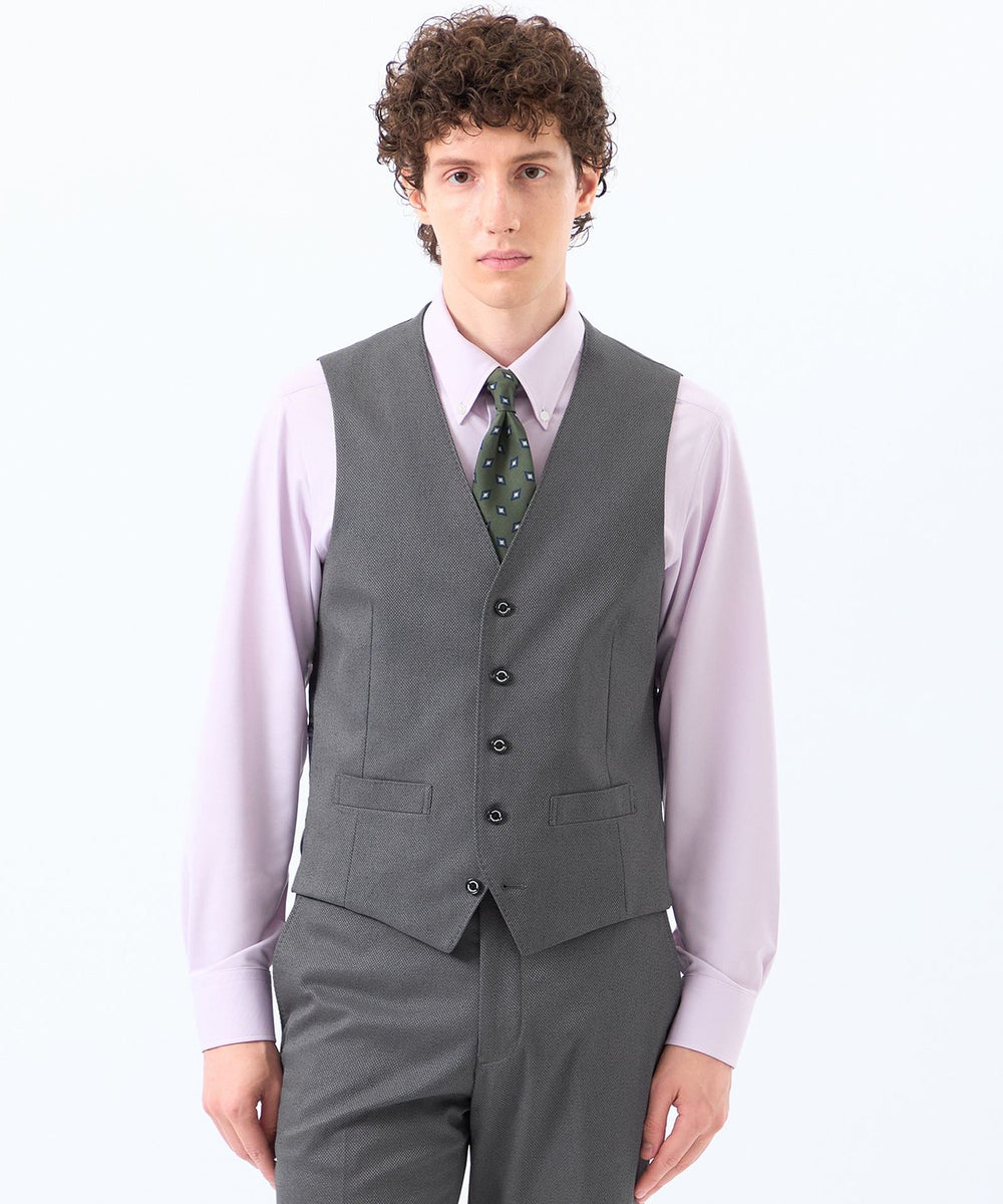 トロッター ウェストコート#000（ナンバーゼロ）バーズアイストレッチ