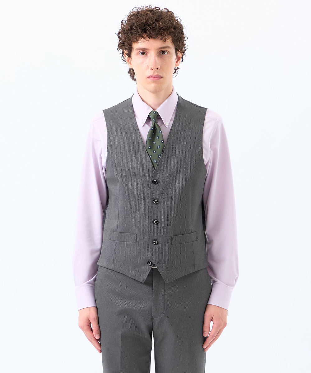 トロッター ウェストコート#000（ナンバーゼロ）バーズアイストレッチ